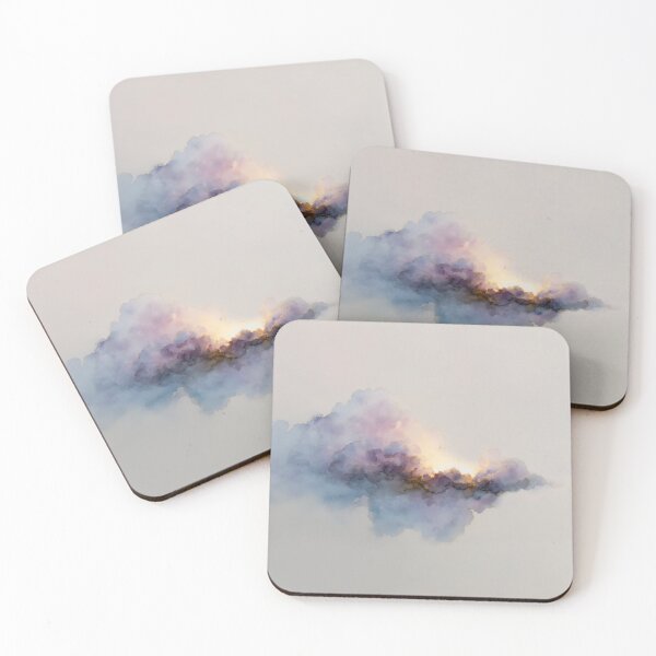 Item preview, Sunlit Cloudscape — Abstract Watercolor Sky in Soft Pastel Hues designed and sold by solynneart.