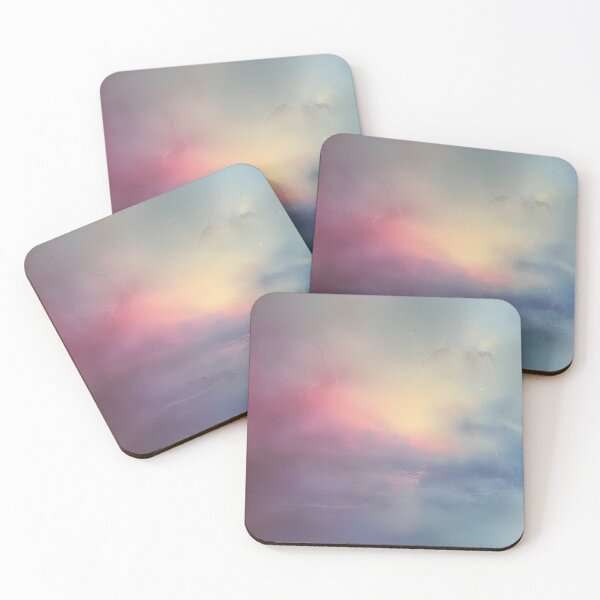 Item preview, Soft Pastel Horizon — Abstract Watercolor Sky with Gentle Light designed and sold by solynneart.