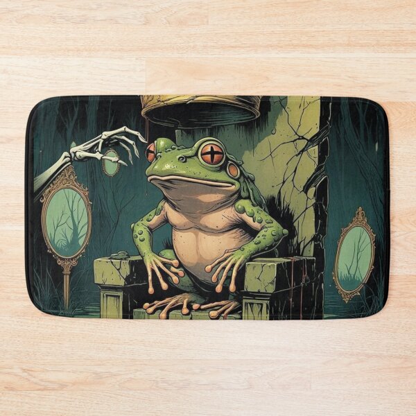 Item preview, The Frog Prince – Cursed Beneath the Crown | Dark Fairytale Gothic Art Print designed and sold by CreepyCurator.