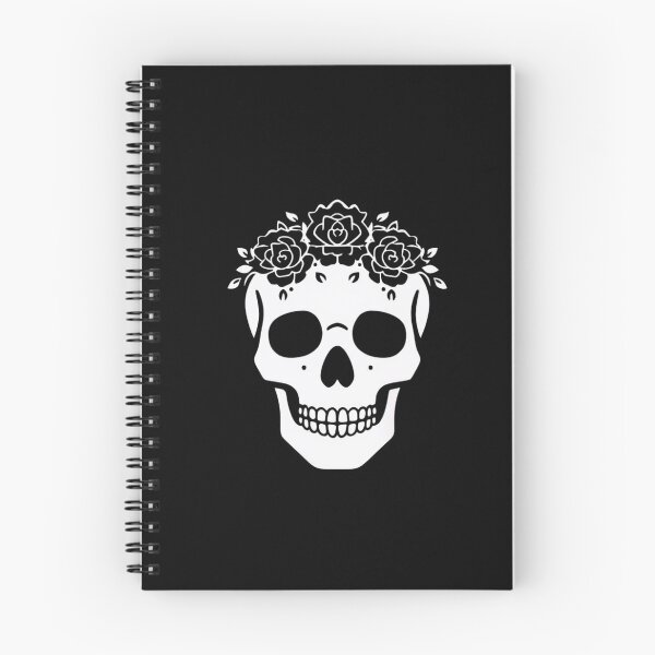Item preview, Simple Skull Icon with Flower Crown | Boho Chic Halloween Design designed and sold by PixelNestHQ.