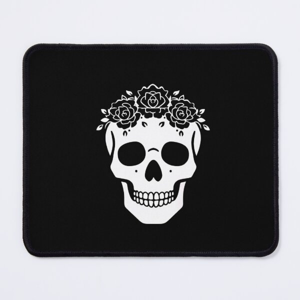 Item preview, Simple Skull Icon with Flower Crown | Boho Chic Halloween Design designed and sold by PixelNestHQ.