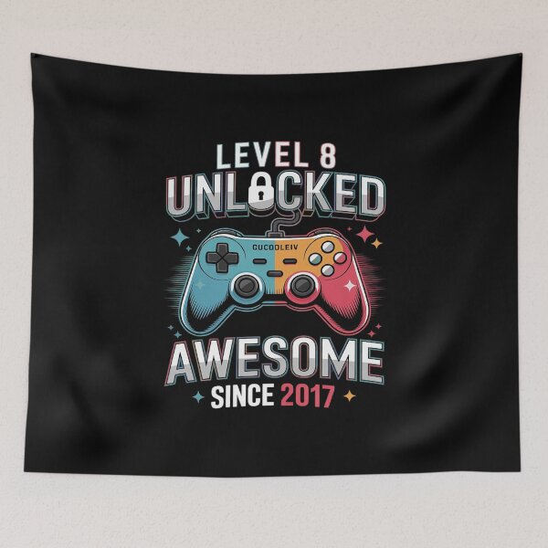 Artikelvorschau, Level 8 freigeschaltet. Genial seit 2017. 8. Geburtstag Gaming entworfen und verkauft von BeetleMalon.