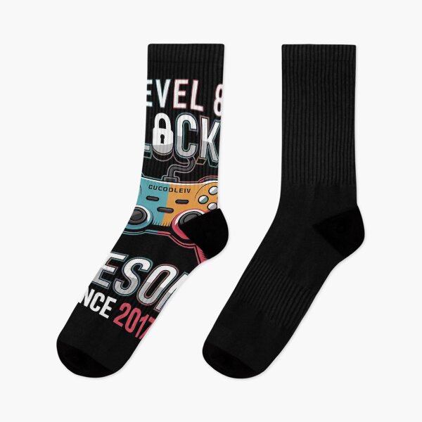 Item preview, Level 8 Unlocked Awesome Since 2017 8th Birthday Gaming  designed and sold by BeetleMalon.