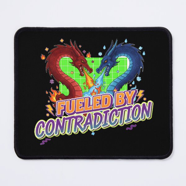 Item preview, Fueled By Contradiction - Fire and Ice Dragons designed and sold by ConfuseLab Alt.