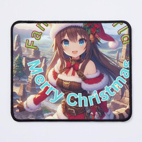 Item preview, Merry Christmas Anime Cute Girlfriend romantic getaway holiday with cat ears and tail Christmas Theme (silvergoldvisionary) designed and sold by SGVisionary.
