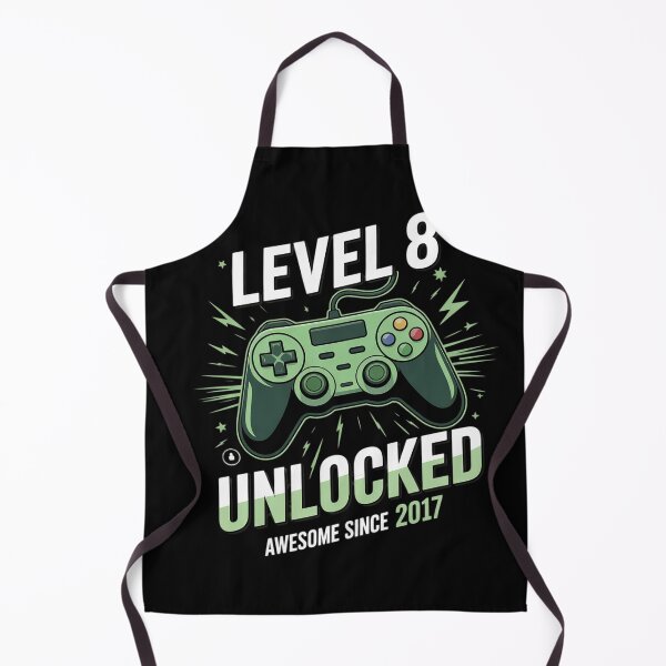Item preview, Level 8 Unlocked Awesome Since 2017 8th Birthday Gaming Kids  designed and sold by BeetleMalon.