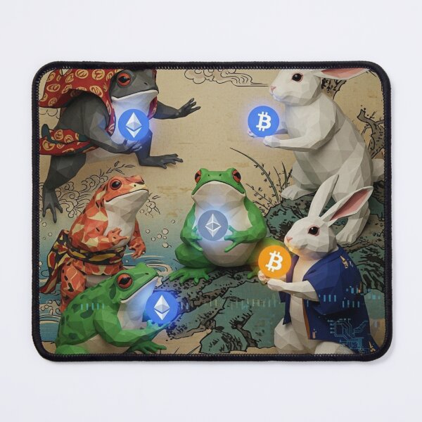 Item preview, Crypto Chōjū-giga: Frogs and Rabbits designed and sold by JapanNeoArt.