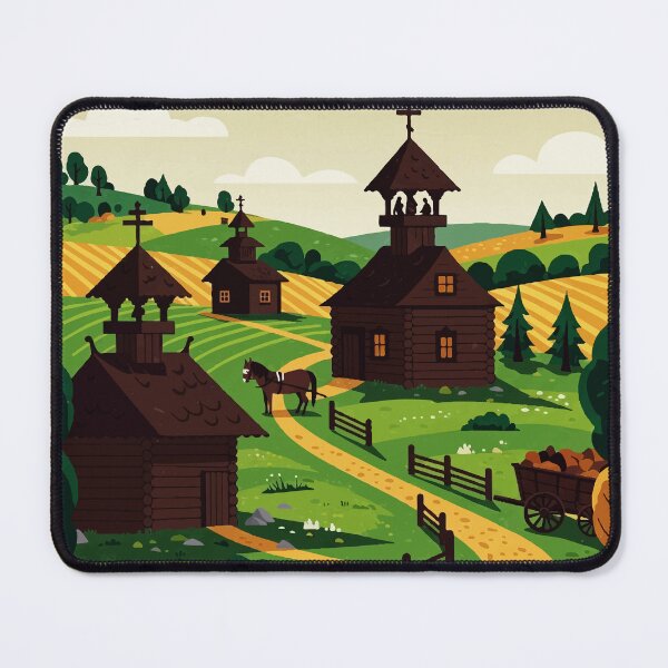 Item preview, A village drawn in an illustration style designed and sold by Design4uStudio.