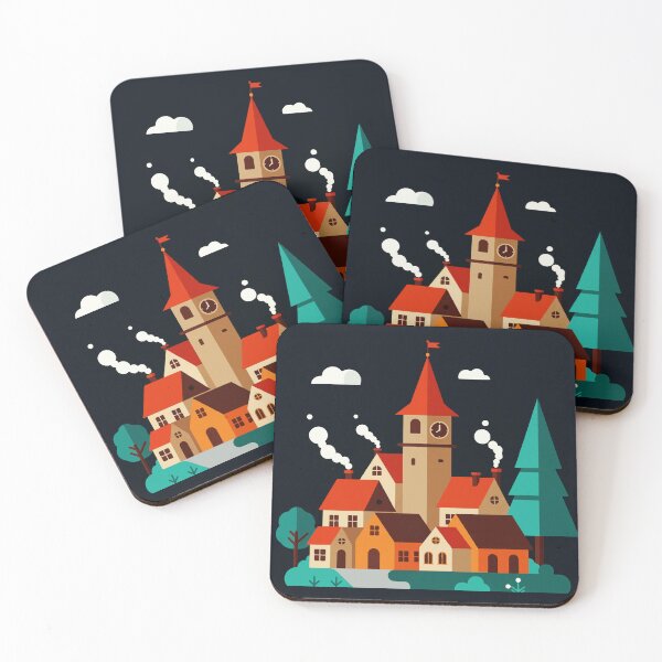 Item preview, Country style winter village designed and sold by Design4uStudio.