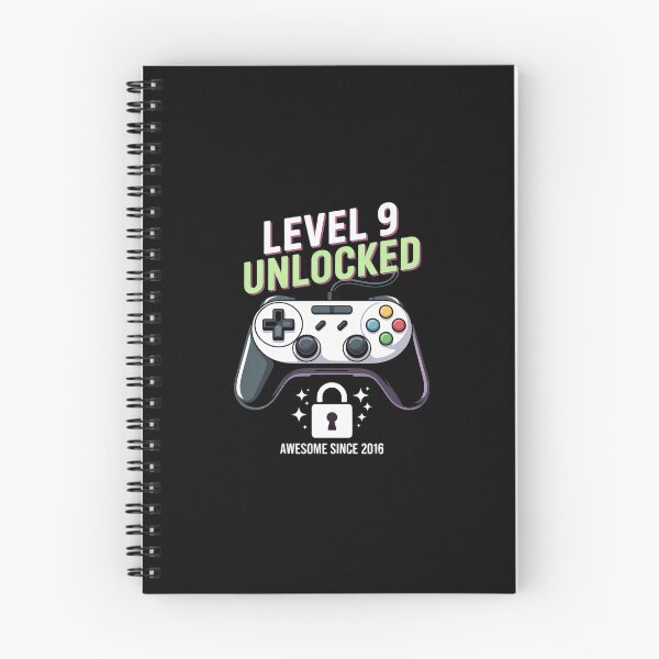 Item preview, Level 9 Unlocked Awesome Since 2016 9th Birthday Gaming Boys  designed and sold by BeetleMalon.