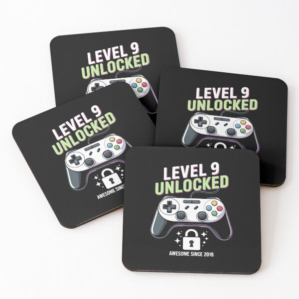 Item preview, Level 9 Unlocked Awesome Since 2016 9th Birthday Gaming Boys  designed and sold by BeetleMalon.