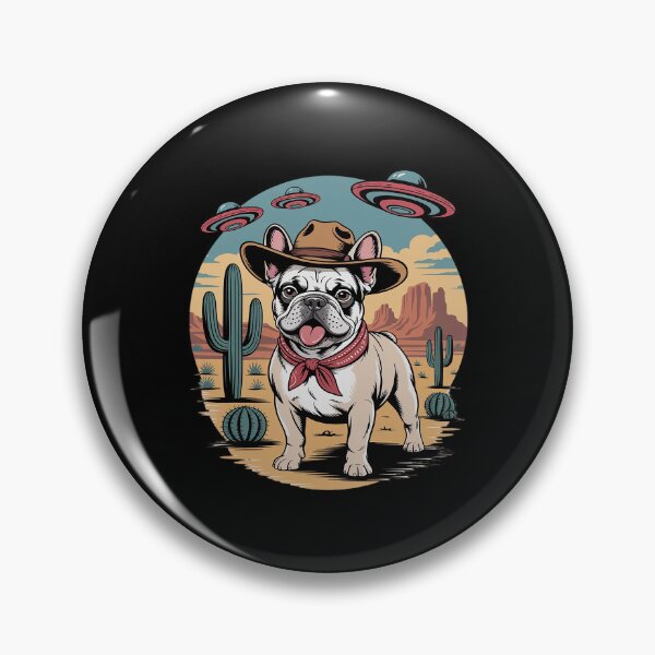 Item preview, PugDog Cowboy Cowgirl UFO Western Country Dog designed and sold by August4Laughs25.
