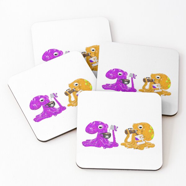Item preview, Cute Coffee Octopus Duo designed and sold by DesgnsxGifts.