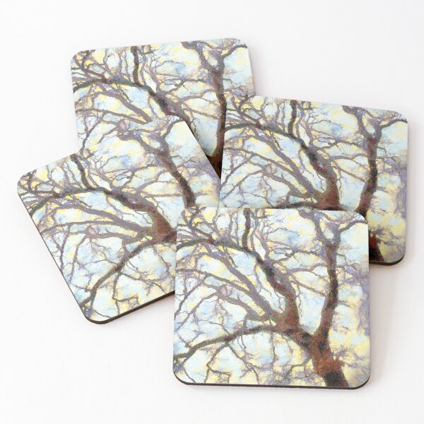 Item preview, The Beech in Winter – Golden Light and Twisting Branches – © heidiannemorris designed and sold by FOLK ART FUSION by heidiannemorris.