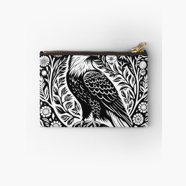 Item preview, Black and White Floral Eagle Art designed and sold by atkindesign.