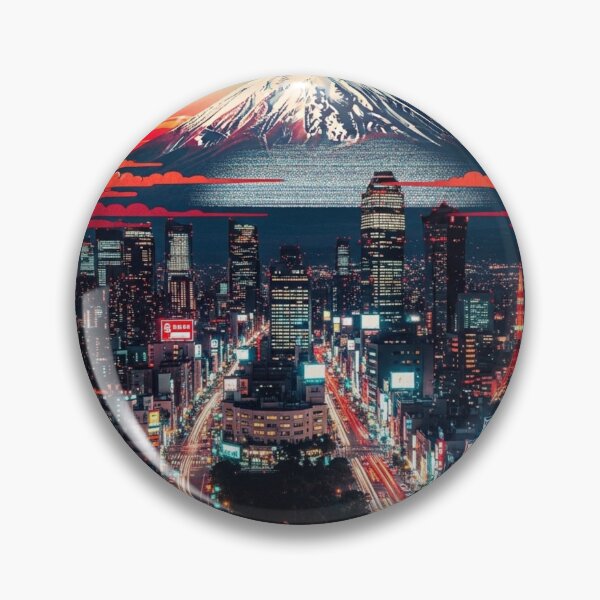 Item preview, Neo Fuji: Tokyo Night Ukiyo-e Skyline designed and sold by JapanNeoArt.