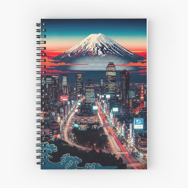 Item preview, Neo Fuji: Tokyo Night Ukiyo-e Skyline designed and sold by JapanNeoArt.