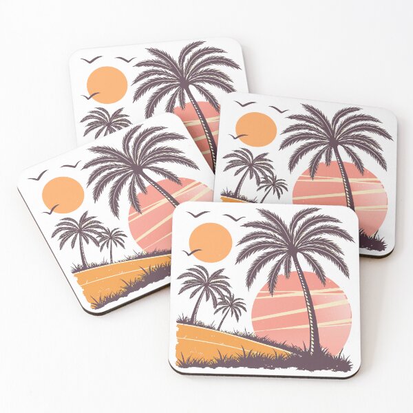 Item preview, Retro Tropical Sunset Palm Trees Graphic designed and sold by Katsiampl.