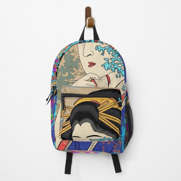 Item preview, Ukiyo-e Glitch: Neon Liquid Geisha designed and sold by JapanNeoArt.