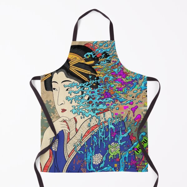 Item preview, Ukiyo-e Glitch: Neon Liquid Geisha designed and sold by JapanNeoArt.