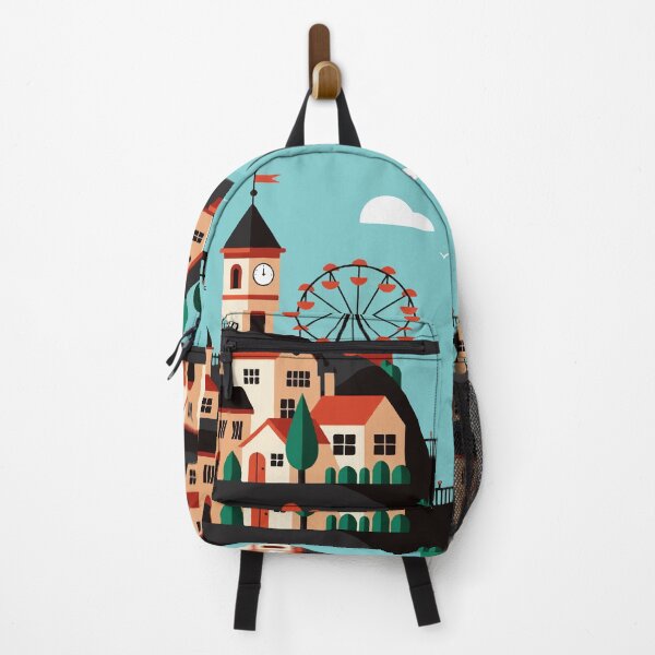 Item preview, A small town with a Ferris wheel designed and sold by Design4uStudio.