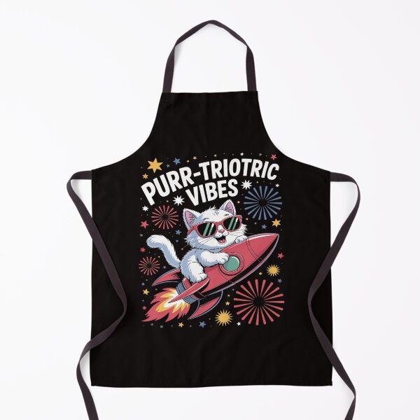 Item preview, Purr-triotic Vibes Cat Rocket 4th of July Fireworks Fun designed and sold by Idarmotar.