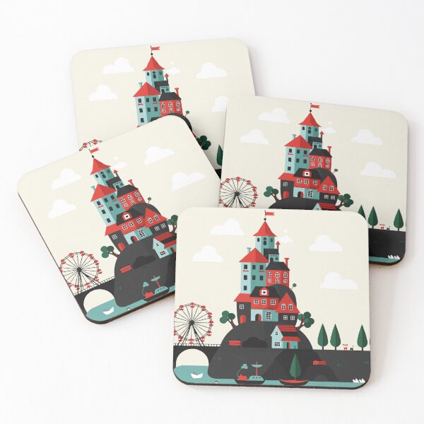 Item preview, Cartoon coastal town designed and sold by Design4uStudio.