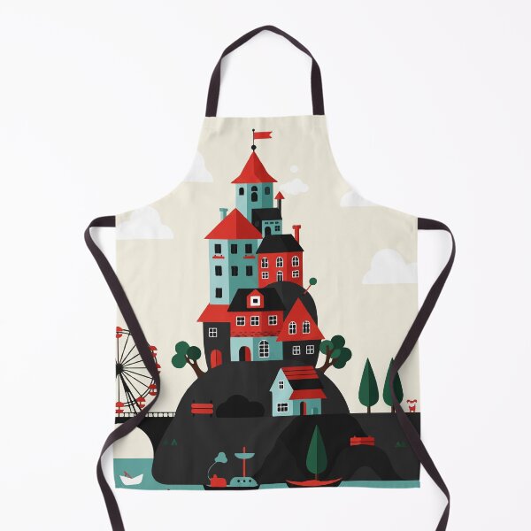 Item preview, Cartoon coastal town designed and sold by Design4uStudio.