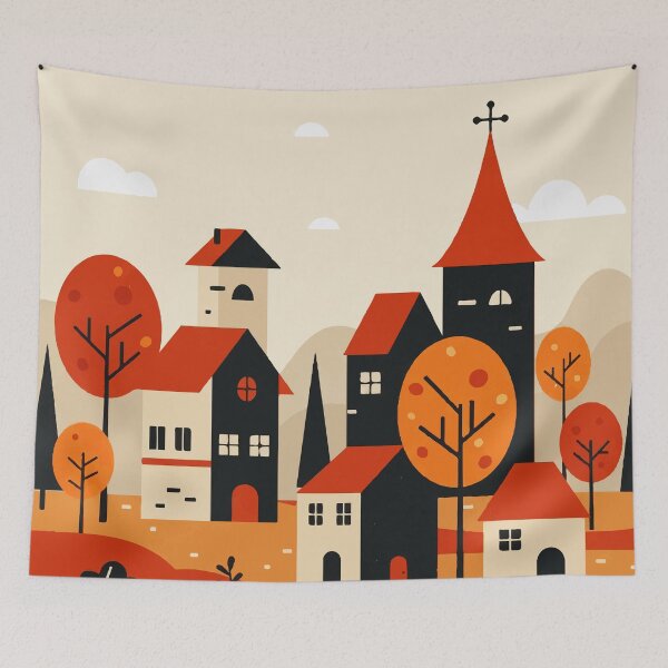 Item preview, Graphic design of a rural autumn  designed and sold by Design4uStudio.