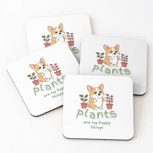 Item preview, cute dog with plants designed and sold by bindusingla.
