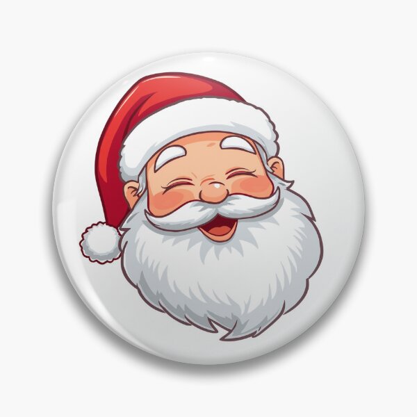 Item preview, Smiling Santa Claus Head – Cheerful Christmas Cartoon Illustration with White Beard and Red Hat designed and sold by PixelVibe782.