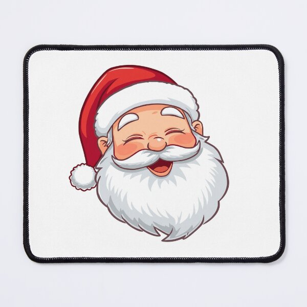 Item preview, Smiling Santa Claus Head – Cheerful Christmas Cartoon Illustration with White Beard and Red Hat designed and sold by PixelVibe782.