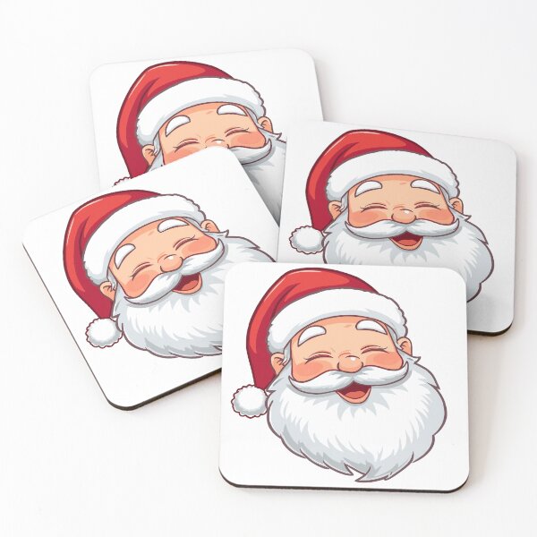 Item preview, Smiling Santa Claus Head – Cheerful Christmas Cartoon Illustration with White Beard and Red Hat designed and sold by PixelVibe782.