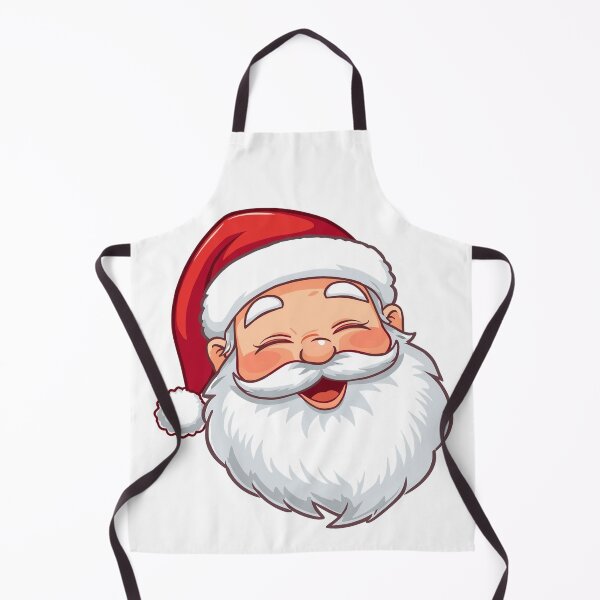 Item preview, Smiling Santa Claus Head – Cheerful Christmas Cartoon Illustration with White Beard and Red Hat designed and sold by PixelVibe782.