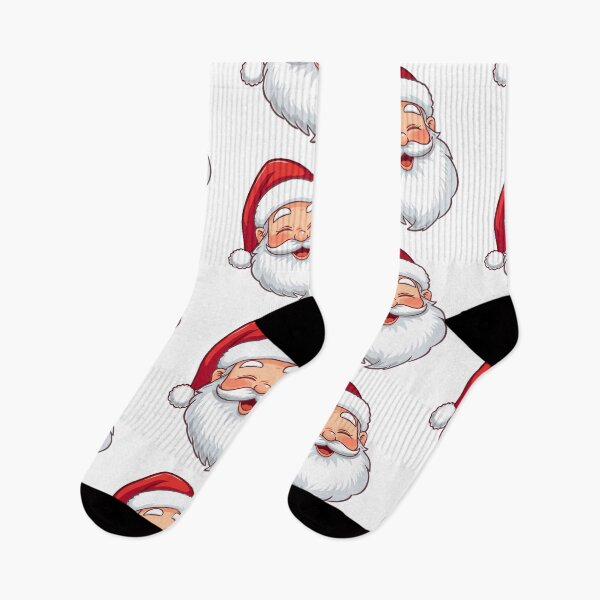 Item preview, Smiling Santa Claus Head – Cheerful Christmas Cartoon Illustration with White Beard and Red Hat designed and sold by PixelVibe782.