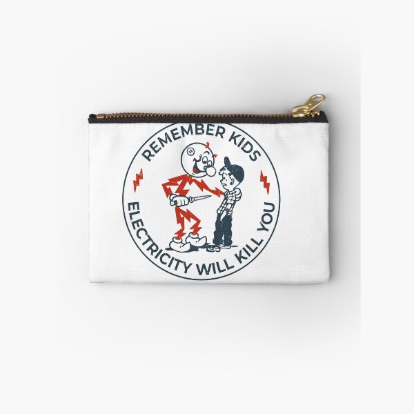 Item preview, Reddy Kilowatt vintage sparky, funny electrician, remember kids electricity will kill you, electric hazard warning, lineman hard hat  designed and sold by CharmedVille.