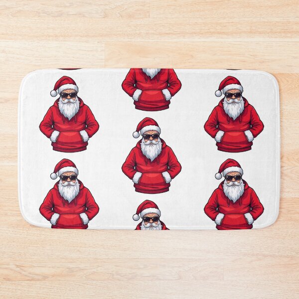 Item preview, Cool Santa Claus in Red Hoodie – Modern Urban Christmas Illustration with Sunglasses and White Beard designed and sold by PixelVibe782.