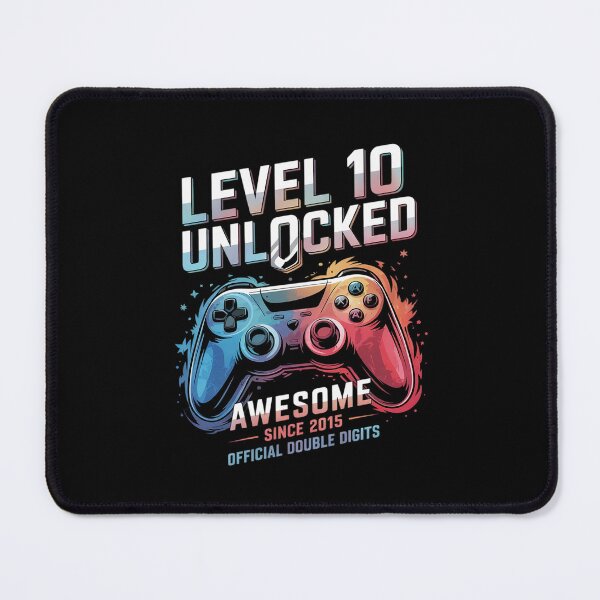 Item preview, Level 10 Unlocked Awesome Since 2015 10th Birthday Gaming  designed and sold by BeetleMalon.