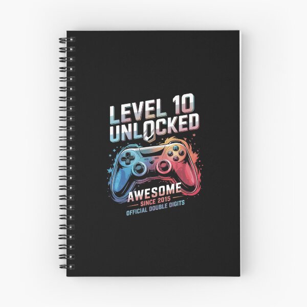 Item preview, Level 10 Unlocked Awesome Since 2015 10th Birthday Gaming  designed and sold by BeetleMalon.