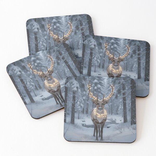 Item preview, Winter Reindeer Christmas Charm designed and sold by PrintBreeze.