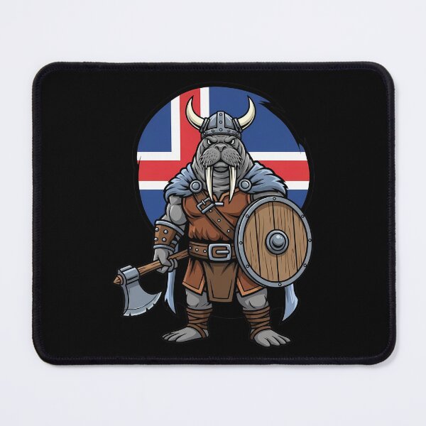 Item preview, Walrus Viking Warrior Iceland Flag Axe designed and sold by k3rstman1.