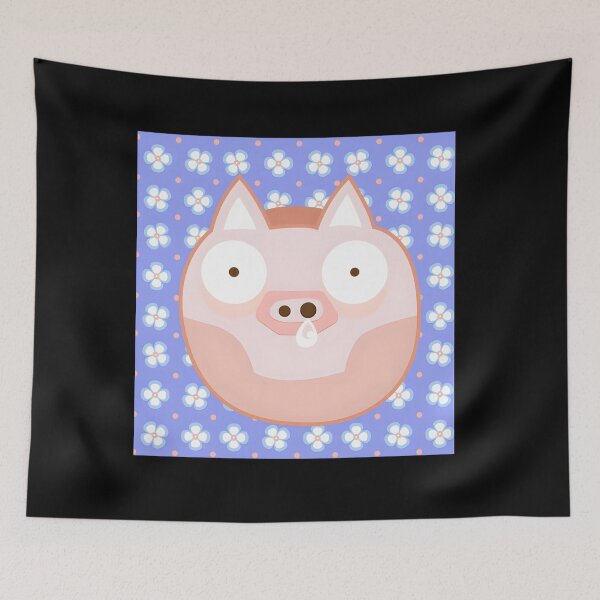 Item preview, A Big Surprise Pig With Running Nose In Flowers designed and sold by IgorSilvaCunha.