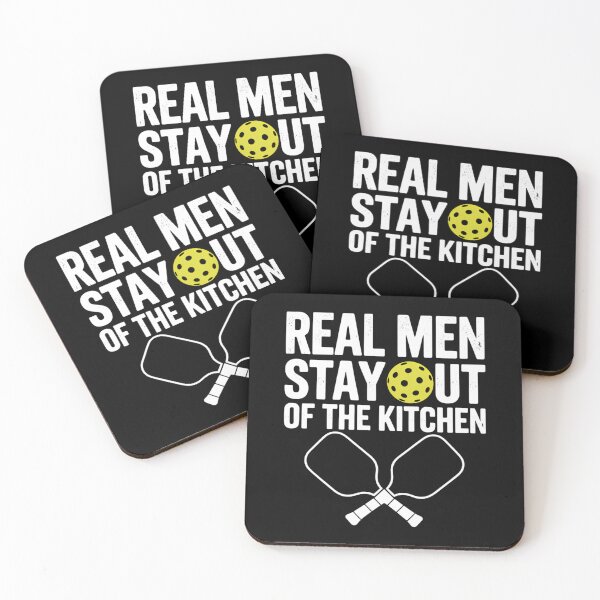 Item preview, Real Men Stay Out of the Kitchen Funny Pickleball designed and sold by ValerieRodrigue.