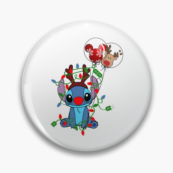 Item preview, Stitch Inspired Christmas Lights Design – Cute Blue Alien Reindeer Holiday Art designed and sold by TiannaSalazar.