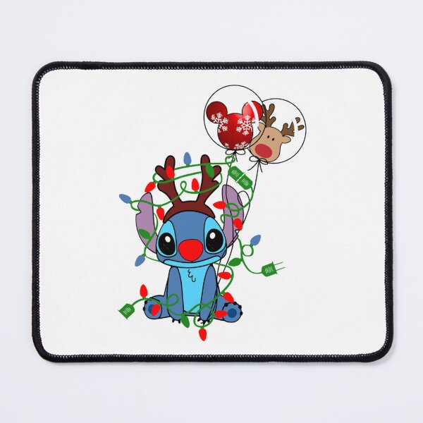 Item preview, Stitch Inspired Christmas Lights Design – Cute Blue Alien Reindeer Holiday Art designed and sold by TiannaSalazar.