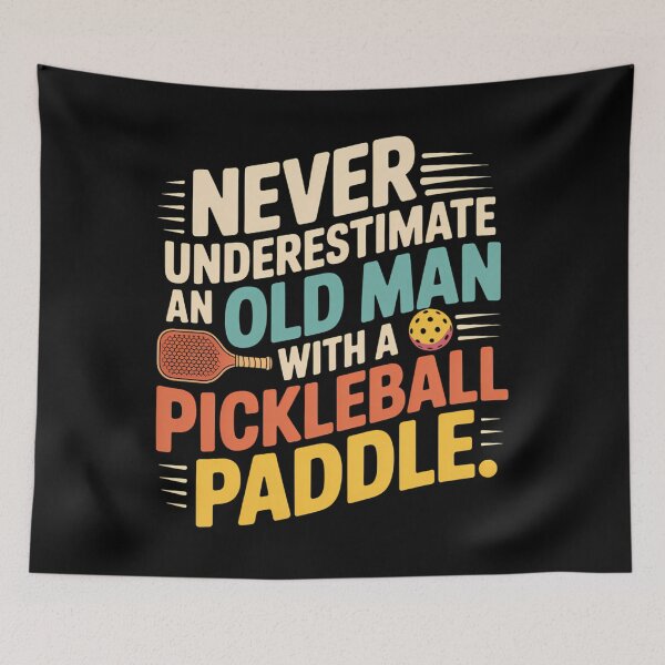 Item preview, Never Underestimate An Old Man With a Pickleball Paddle designed and sold by ValerieRodrigue.