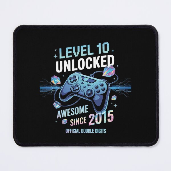 Item preview, Level 10 Unlocked Awesome Since 2015 10th Birthday Gaming1 designed and sold by BeetleMalon.