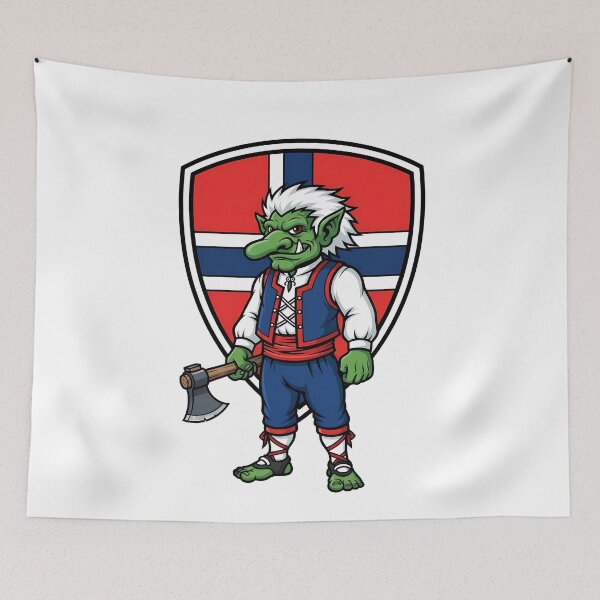 Item preview, Norway Troll Axe Folkloric Mascot designed and sold by k3rstman1.