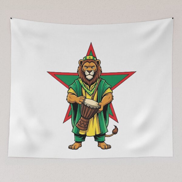 Item preview, African Lion Djembe Drummer King designed and sold by k3rstman1.