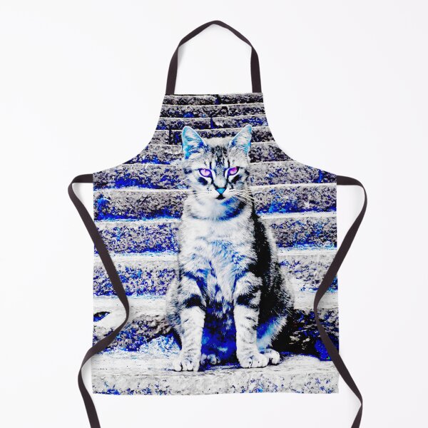 Item preview, The Cat – Pink Gaze in a Blue Halo / Swiss Artistic Photography designed and sold by Raphael Wolf.